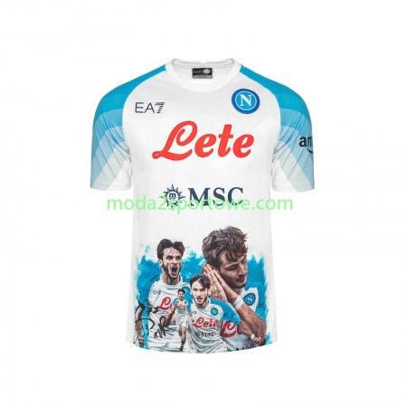 Koszulka SSC NAPOLI Face Game Kvaratskhelia 77 Domowe Stroje Piłkarskie 2022/23 Krótki Rękaw